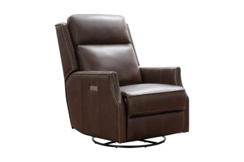 Transitional Power Swivel Glider Recliner with USB