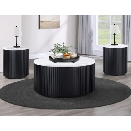 3-pc. Marble-Top Occasional Table Set