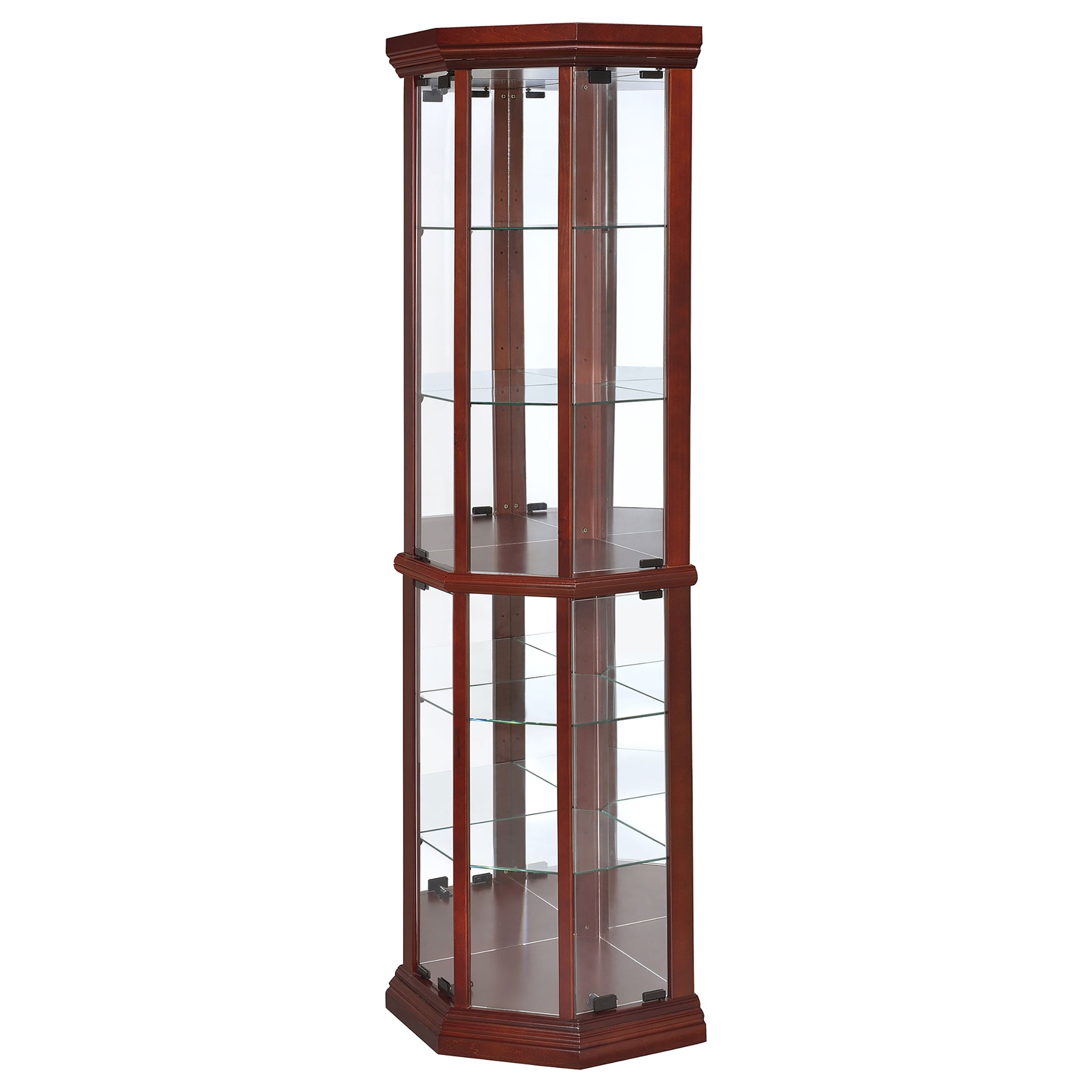 6-shelf Corner Curio Display Cabinet