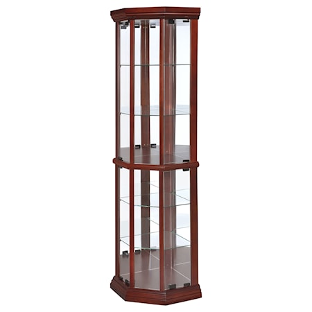 6-shelf Corner Curio Display Cabinet