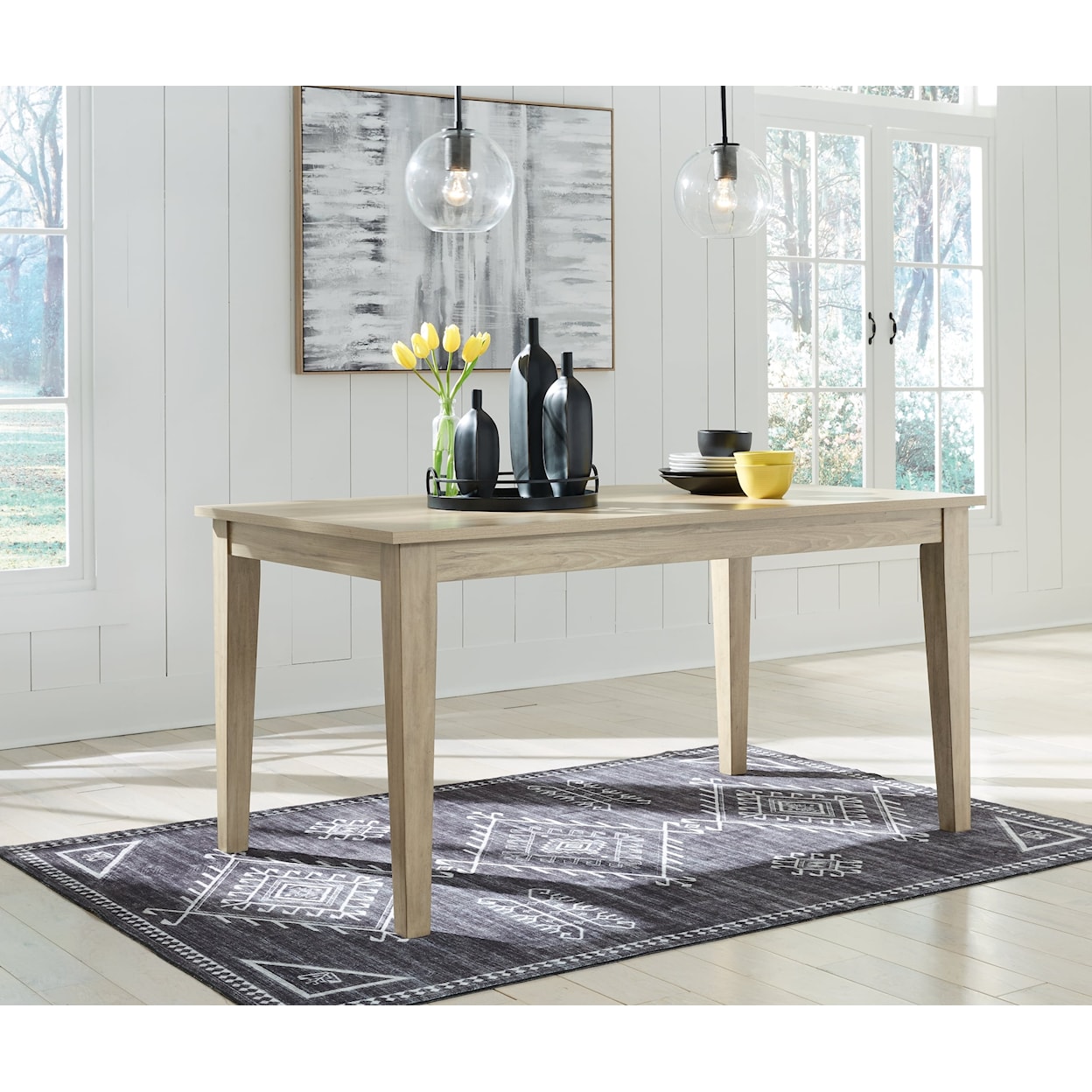 Signature Design by Ashley Gleanville 6-Piece Dining Set with Bench