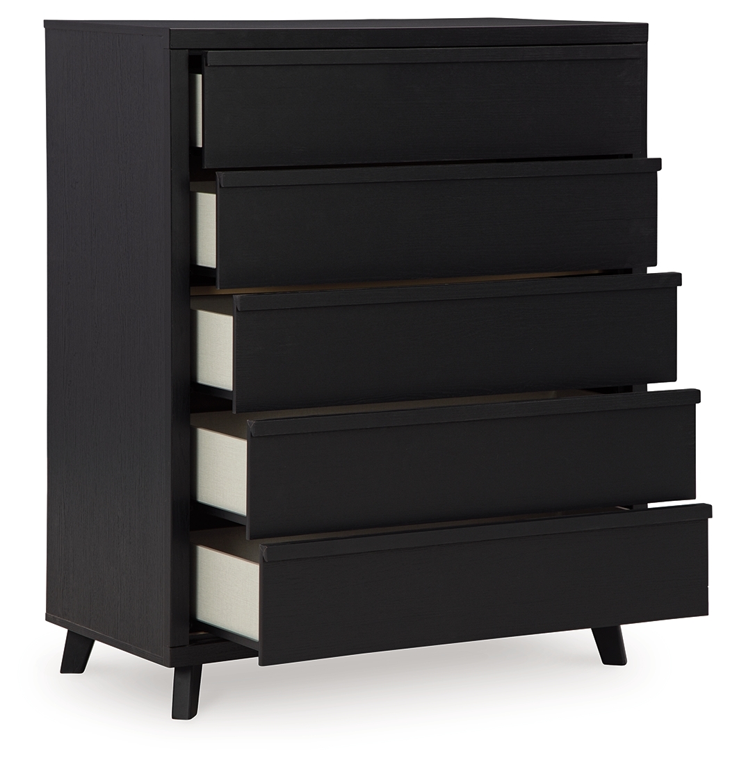Five Drawer Wide Chest