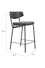 Zuo Charon Collection Contemporary Upholstered Barstools