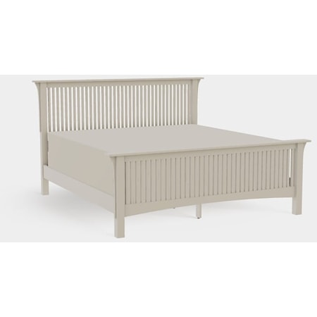 American Craftsman King Spindle Bed with High Footboard