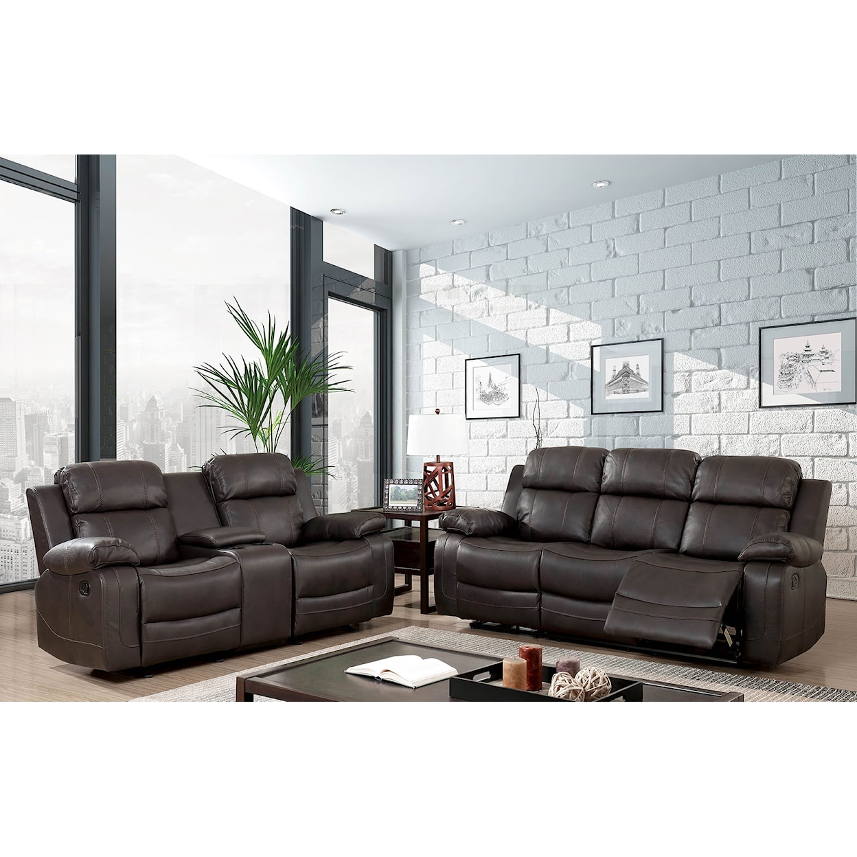 Furniture of America - FOA Pondera Sofa and Loveseat Set