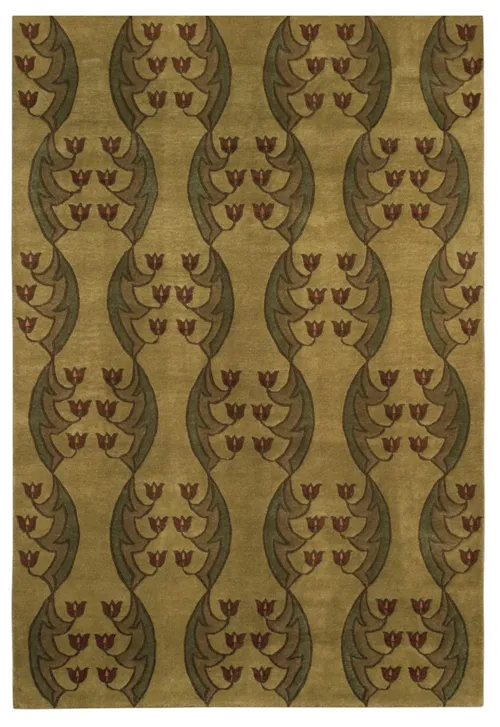 2' 6" x 4' Light Tulip Fest Rug