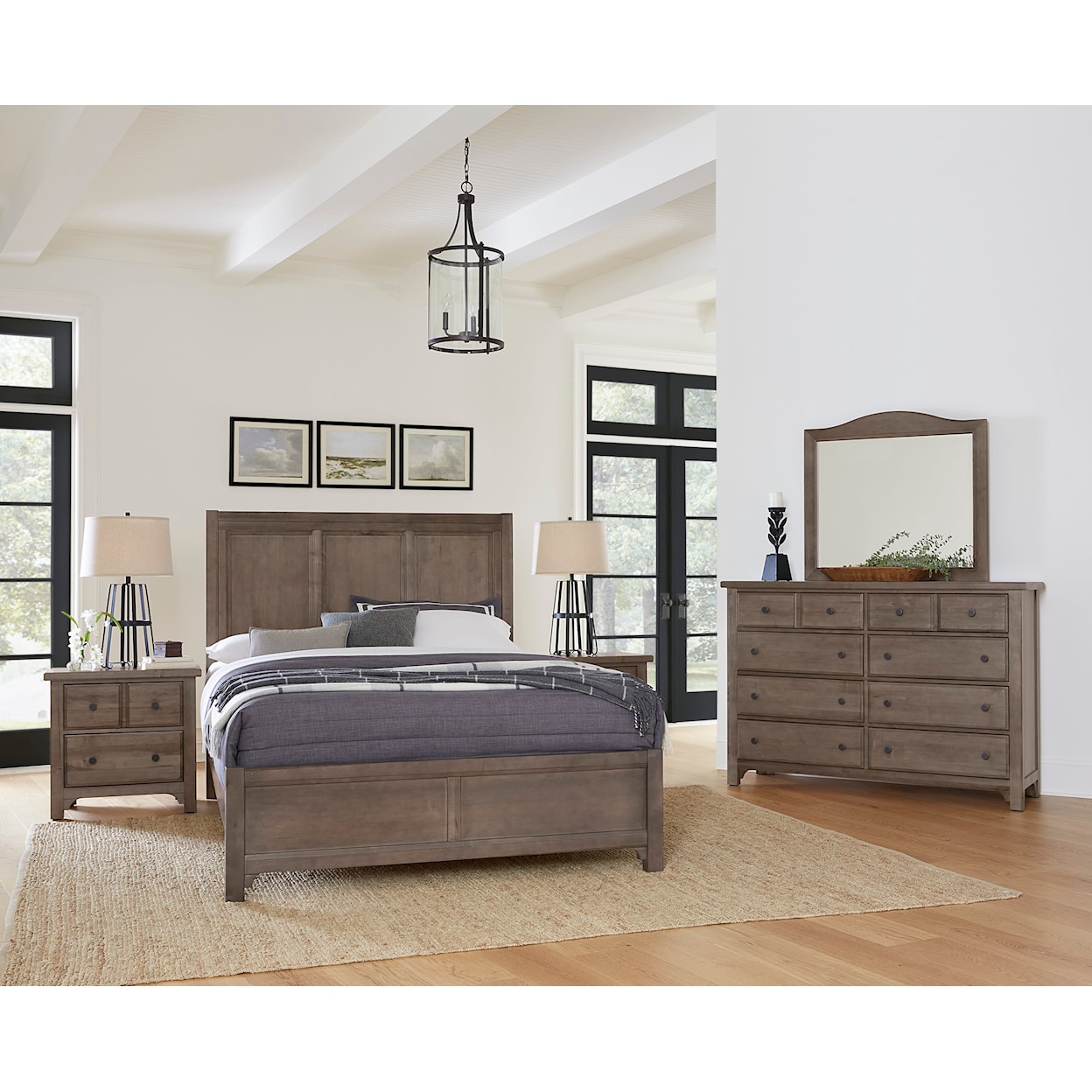 Carolina Bedroom Cool Farmhouse Queen Panel Bed