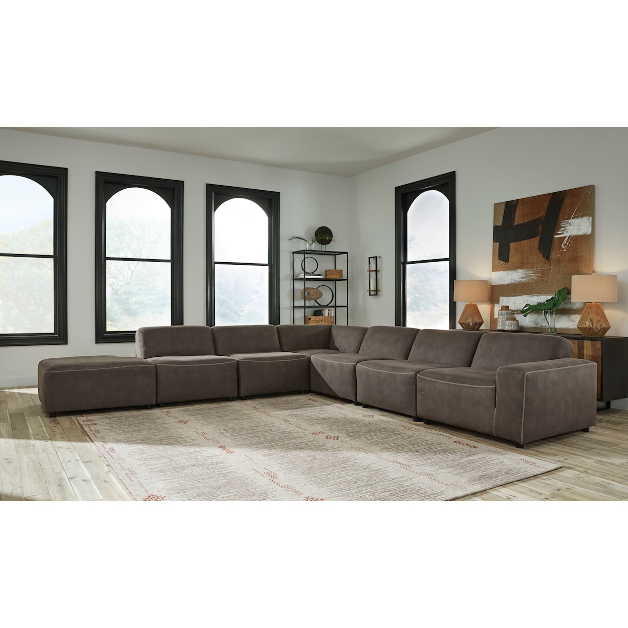 Signature Design Allena 7-Piece Sectional