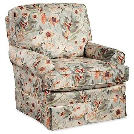 Quinn Swivel Glider Chair with Welt Cord Trim