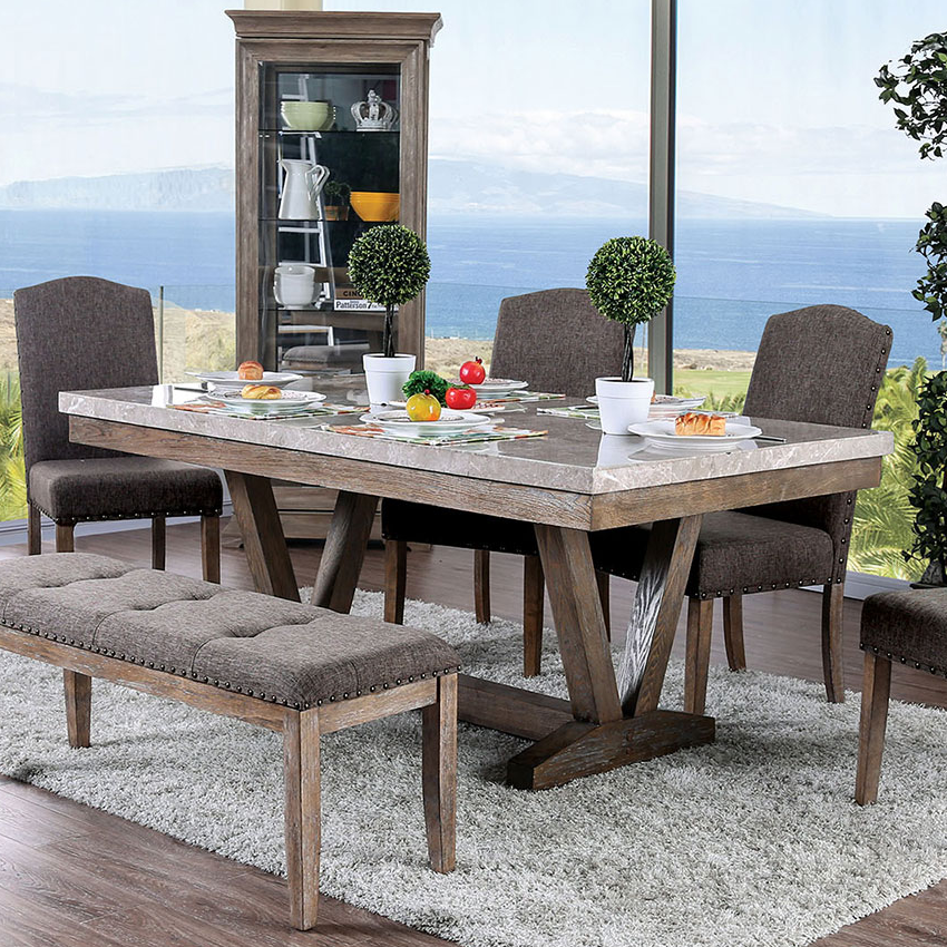 rustic marble dining table