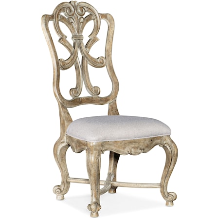 Traditional Scroll Back Side Chair