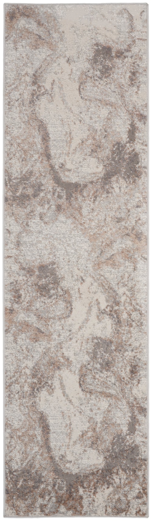 2'3" x 7'6" Ivory Grey Runner Rug