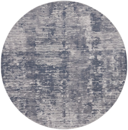 7'10"  Grey Round Rug