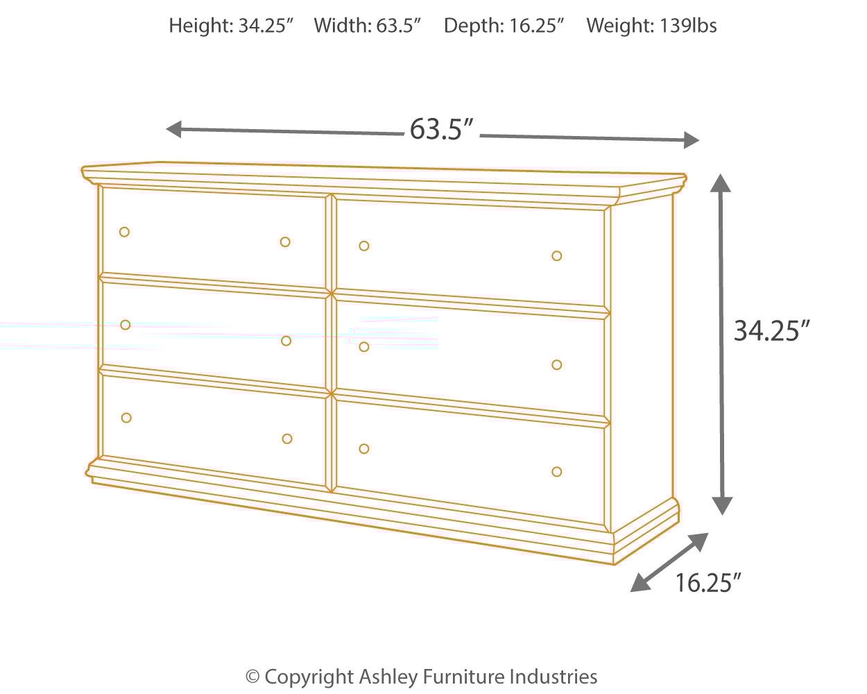 Signature Design by Ashley Maribel 6-Drawer Dresser