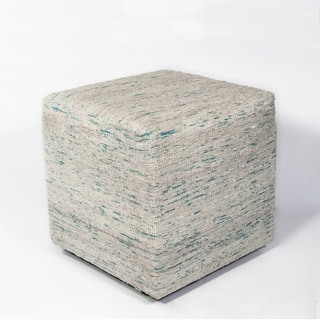 18" X 18" Ice Blue Viscose Poufs