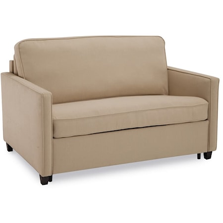 California Contemporary Twin Sofabed with Tapered Wooden Leg