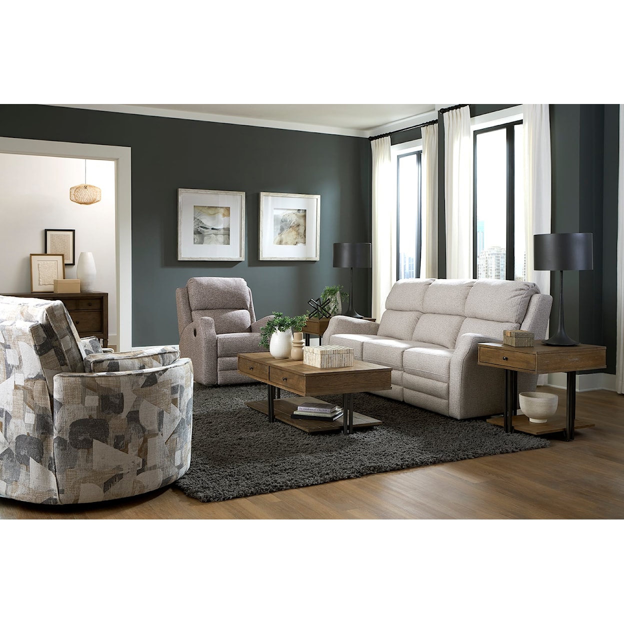 Dimensions EZ1A00/H Series Double Reclining Sofa