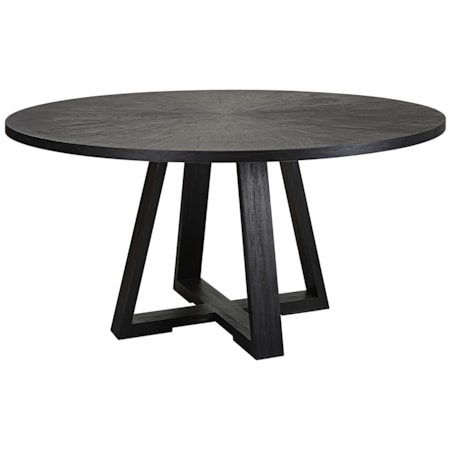 Gidran Round Black Dining Table