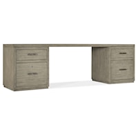 Casual Storage Desk with 2 File Cabinets