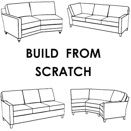 Cornerstone Build From Scratch 36" Customizable Sectional Sofa