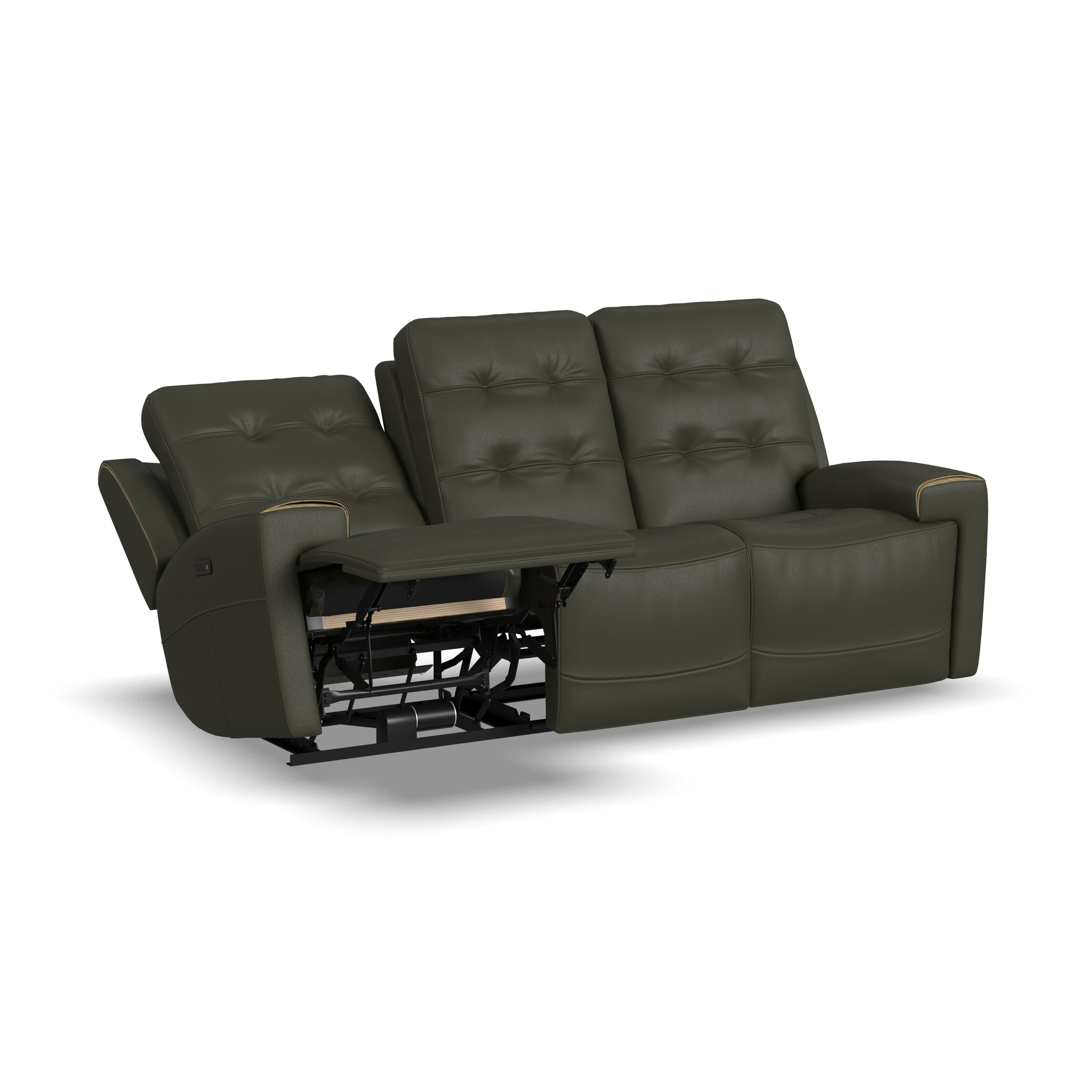 Flexsteel Iris 560400 Leather Power Reclining Sofa w/ Power Headrests