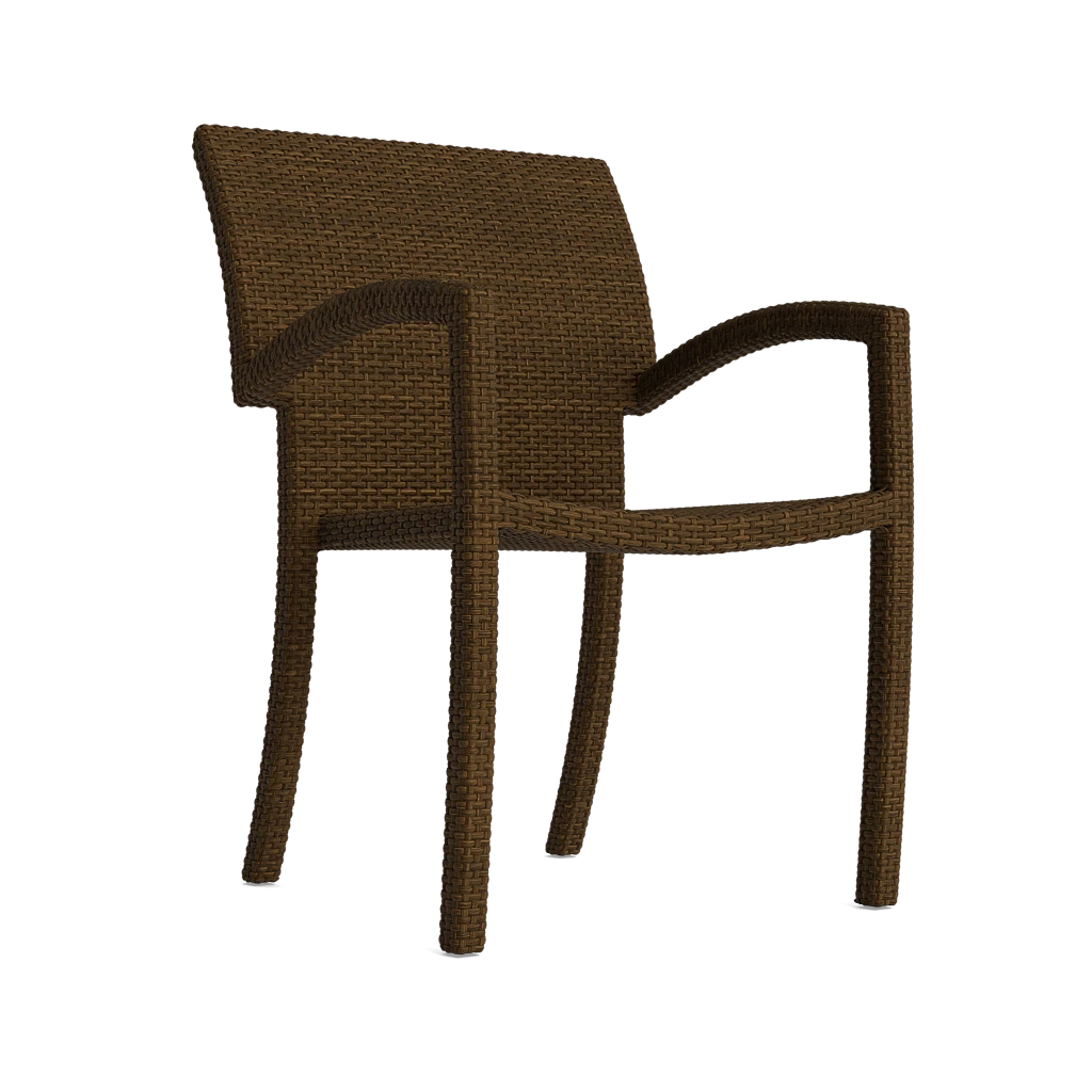 Stacking Wicker Dining Arm Chair