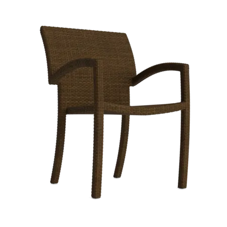 Stacking Wicker Dining Arm Chair