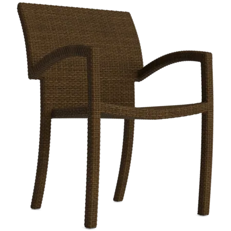 Stacking Wicker Dining Arm Chair