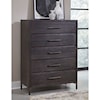 Modus International Lucerne 5-Drawer Chest in Vintage Coffee