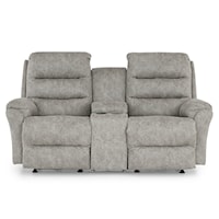 Power Rocking Reclining Loveseat with Power Headrest and Storage Console