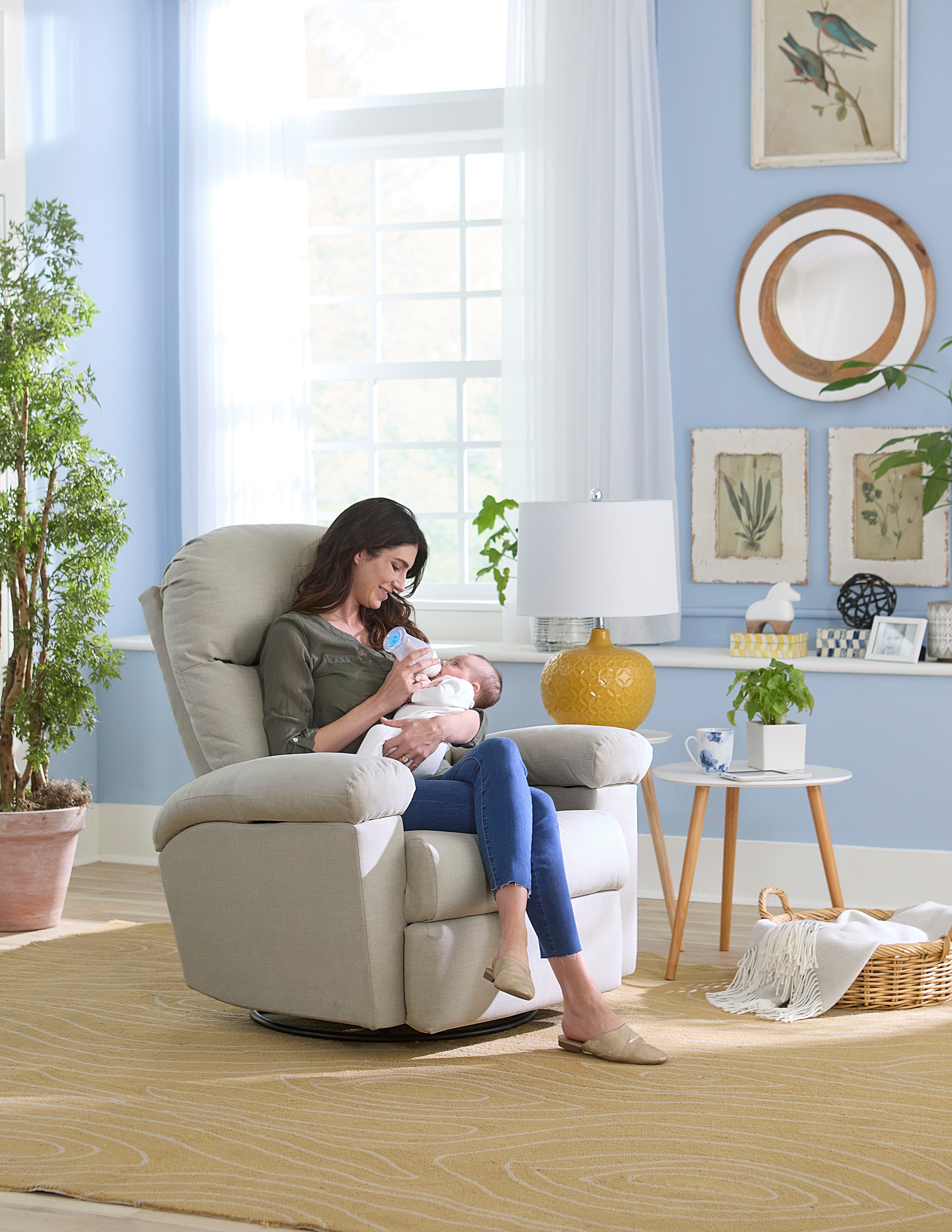 Best Home Furnishings Jodie Power Swivel Recliner w/ Adjustable Arms