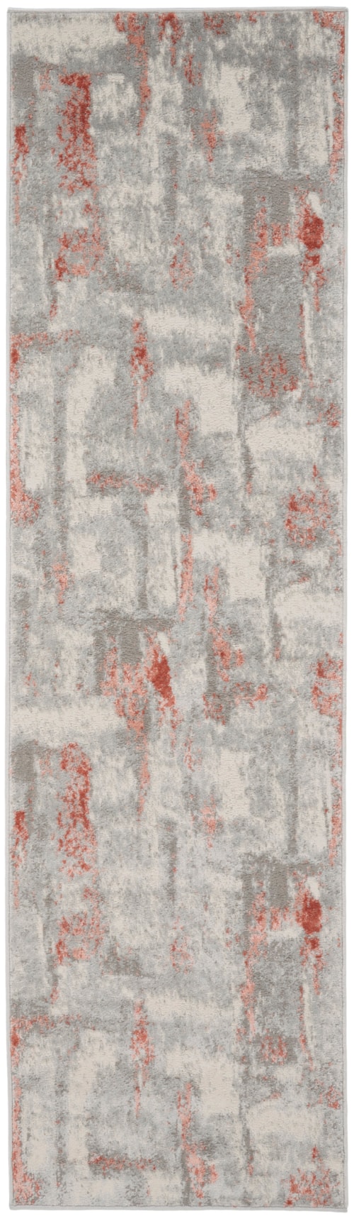 2'3" x 7'6" Grey Brick Runner Rug