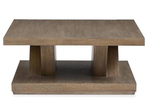 Contemporary Square Cocktail Table with Casters