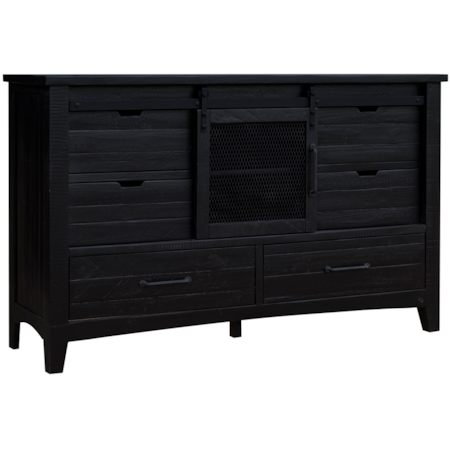 Cottage Creek Furniture Stockton 4030-8001 Farmhouse 6-Drawer Dresser with Sliding Door | Furniture and More | Dressers Cottage Creek Furniture Stockton 4030-8001 Farmhouse 6-Drawer Dresser with Sliding Door | Furniture and More | Dressers