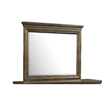Traditional Dresser Mirror with Dental Molding