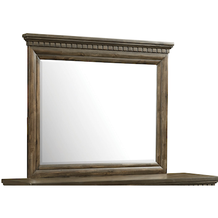 Traditional Dresser Mirror with Dental Molding