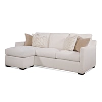 Transitional Estate Sofa with Chaise Ottoman