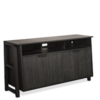 Entertainment Console with Enclosed Adjustable Shelving