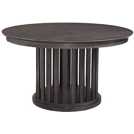 Transitional Dining Table with Pedestal Base