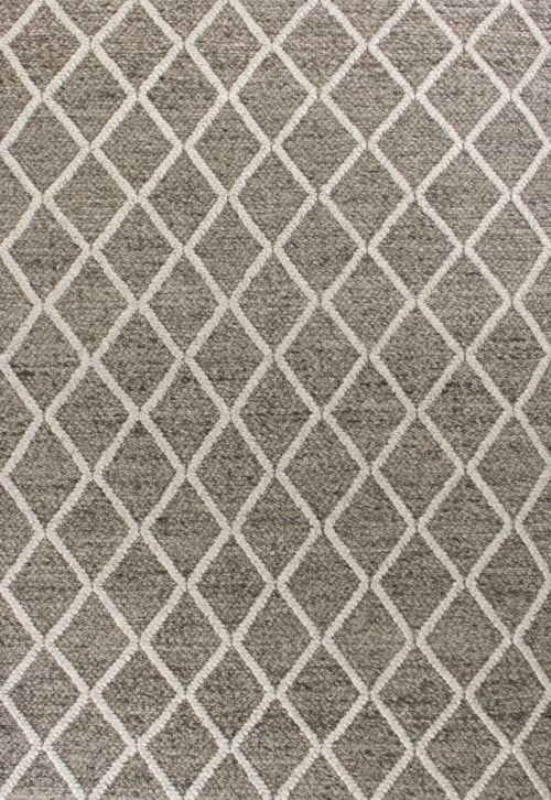 9'6" X 7'6" Dark Grey Diamonds Area Rug