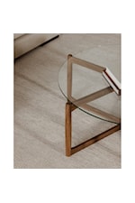 Moe's Home Collection Hetta Contemporary Coffee Table with Tempered Glass Top