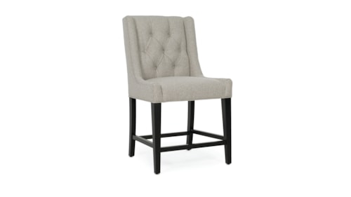 Transitional Counter Stool with Button Tufting