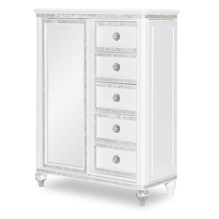 Sliding Door 5-Drawer Chest