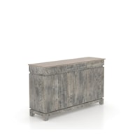 Transitional Customizable Credenza with 3 Doors