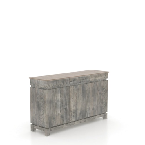 Transitional Customizable Credenza with 3 Doors