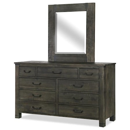 9-Drawer Dresser and Mirror Set