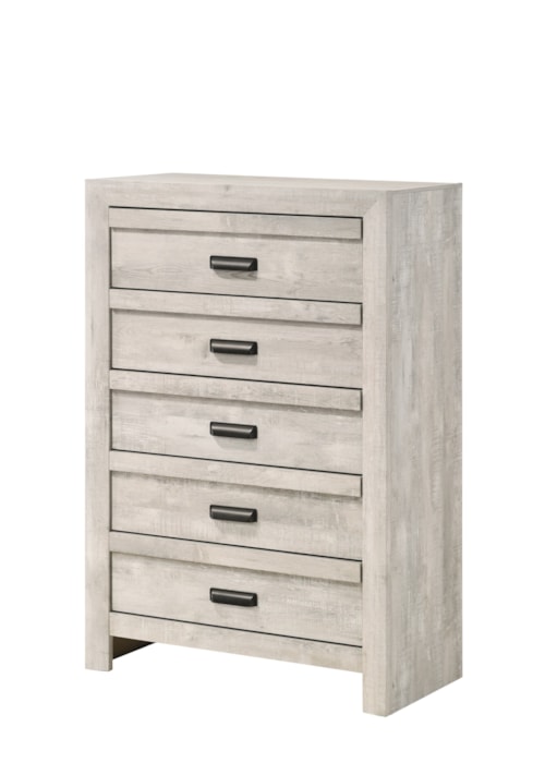 Valor Rustic 5-Drawer Bedroom Chest
