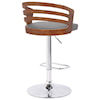 Armen Living Ada Mid-Century Adjustable Swivel Barstool