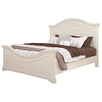 Traditional King Panel Bed with Arched Headboard