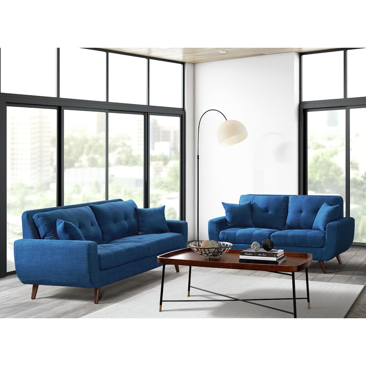 Elements International Freeport FREEPORT BLUE SOFA |